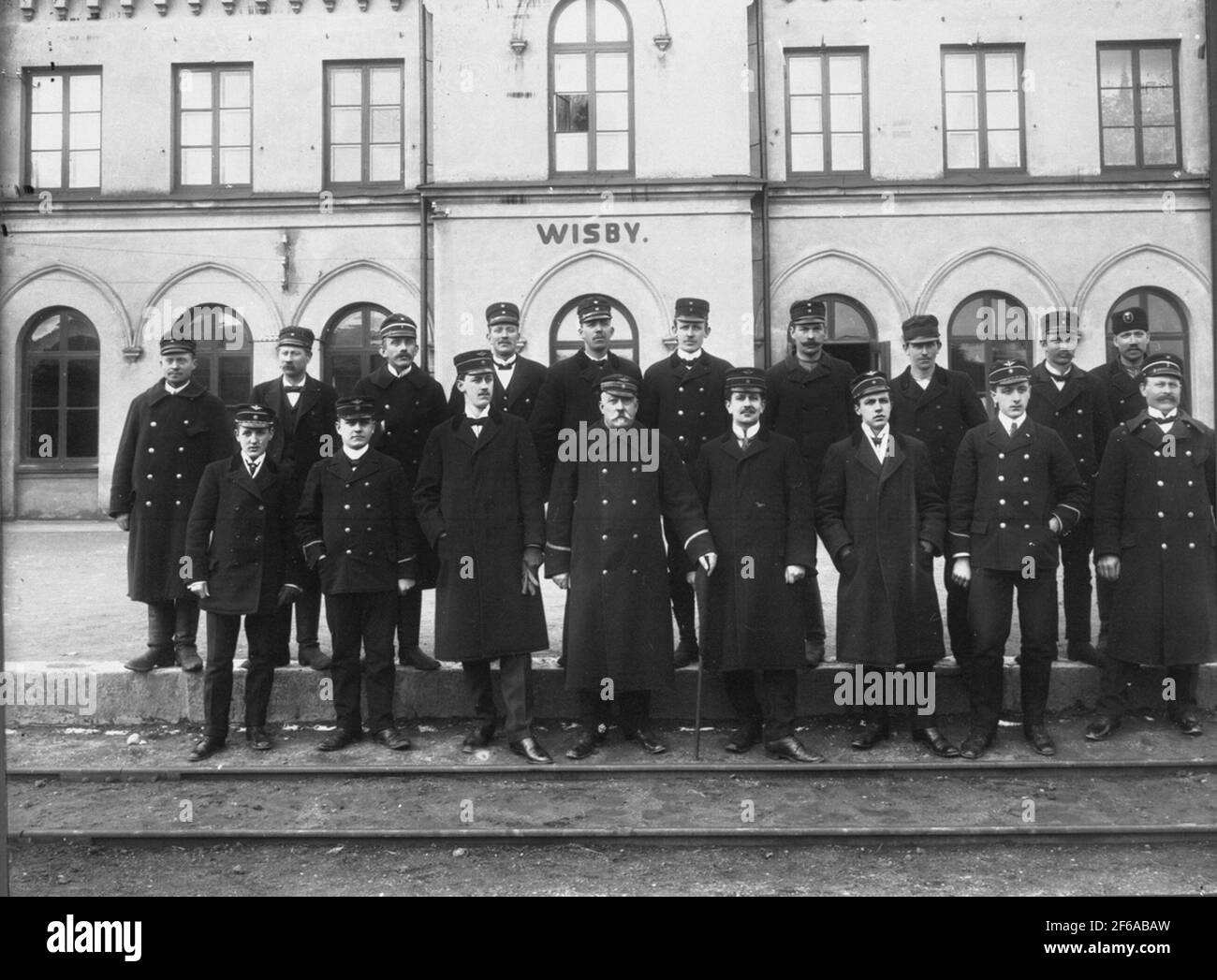 Staff at the station. Visby Station was built in 1878. New magazine was