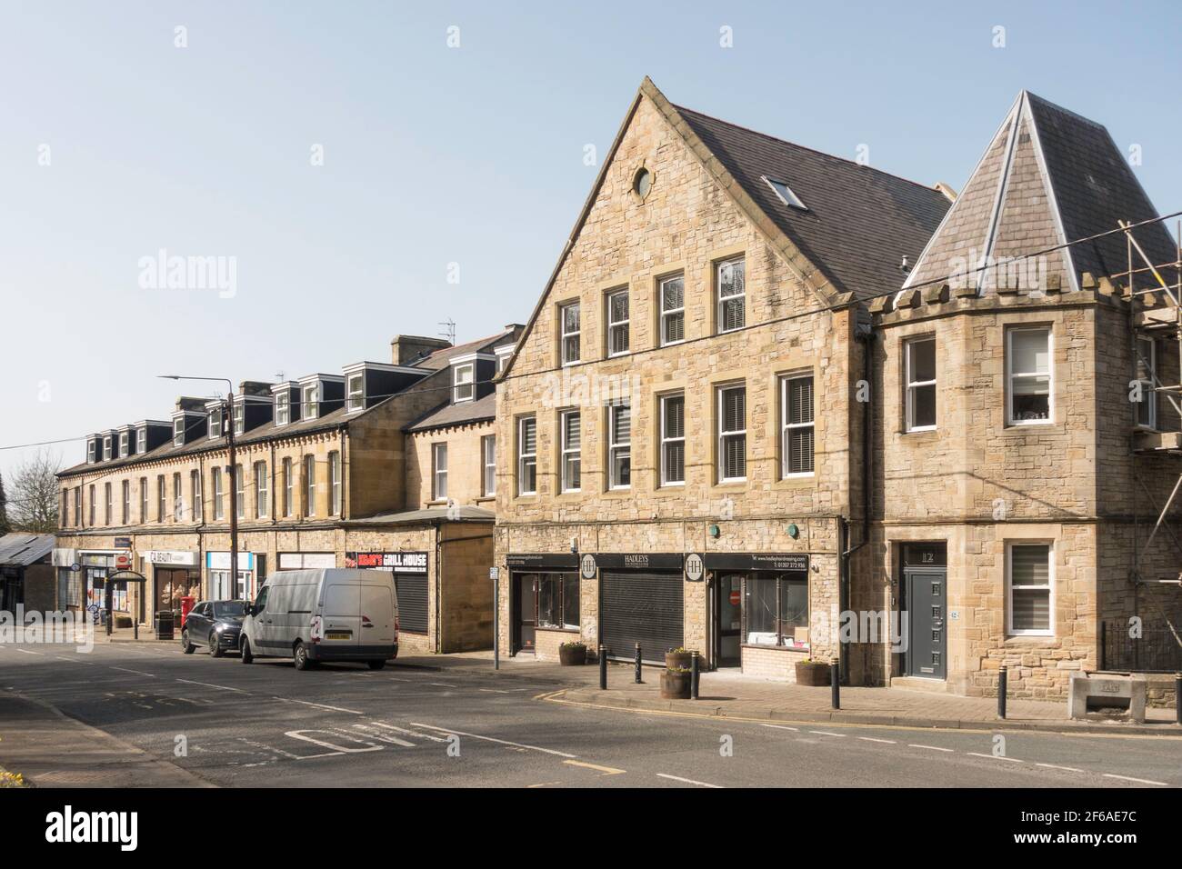 The old coop buildings on Front Street in Burnopfield, Co. Durham