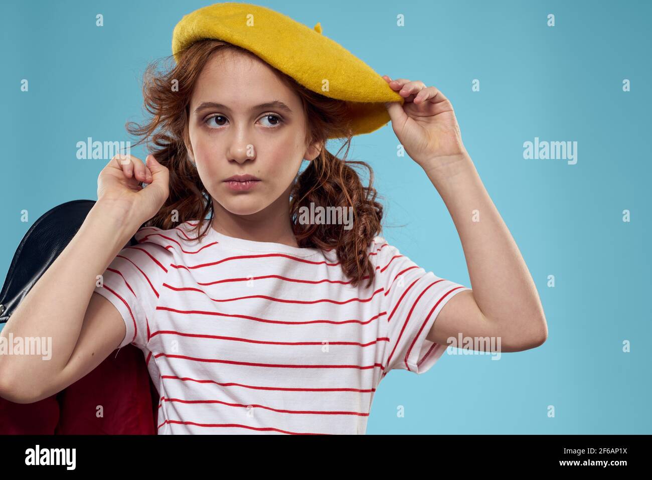 Little girl in striped jacket hires stock photography and images Alamy