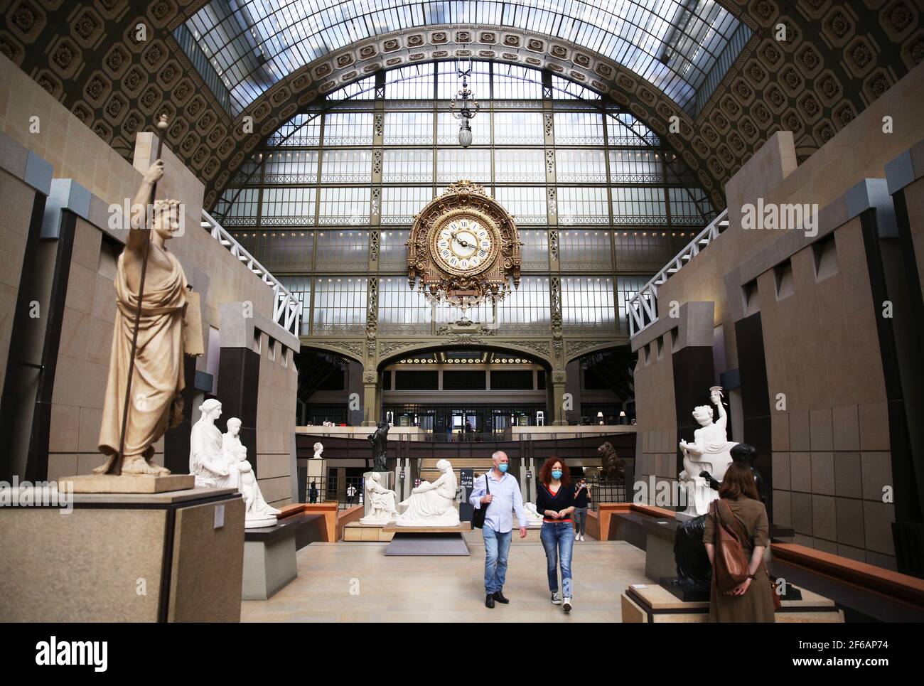 Paris, France. 23rd June, 2020. File photo taken on June 23, 2020 shows people visiting Musee D'Orsay in Paris, France. According to the French culture minister, Musee D'Orsay will soon carry the name of former president Valery Giscard d'Estaing to honor his contributions in art and culture. The official name of the museum will now be 'Les Musees D'Orsay et de l'Orangerie Valery Giscard d'Estaing'. Credit: Gao Jing/Xinhua/Alamy Live News Stock Photo