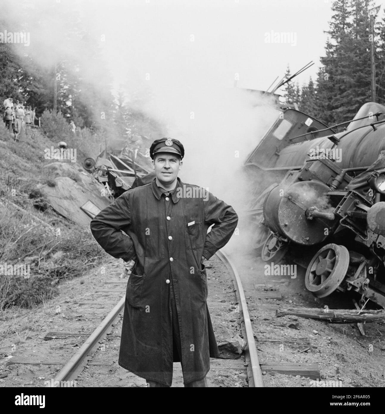 Blasting at the Galtåsen. SJ B5 888. Stock Photo