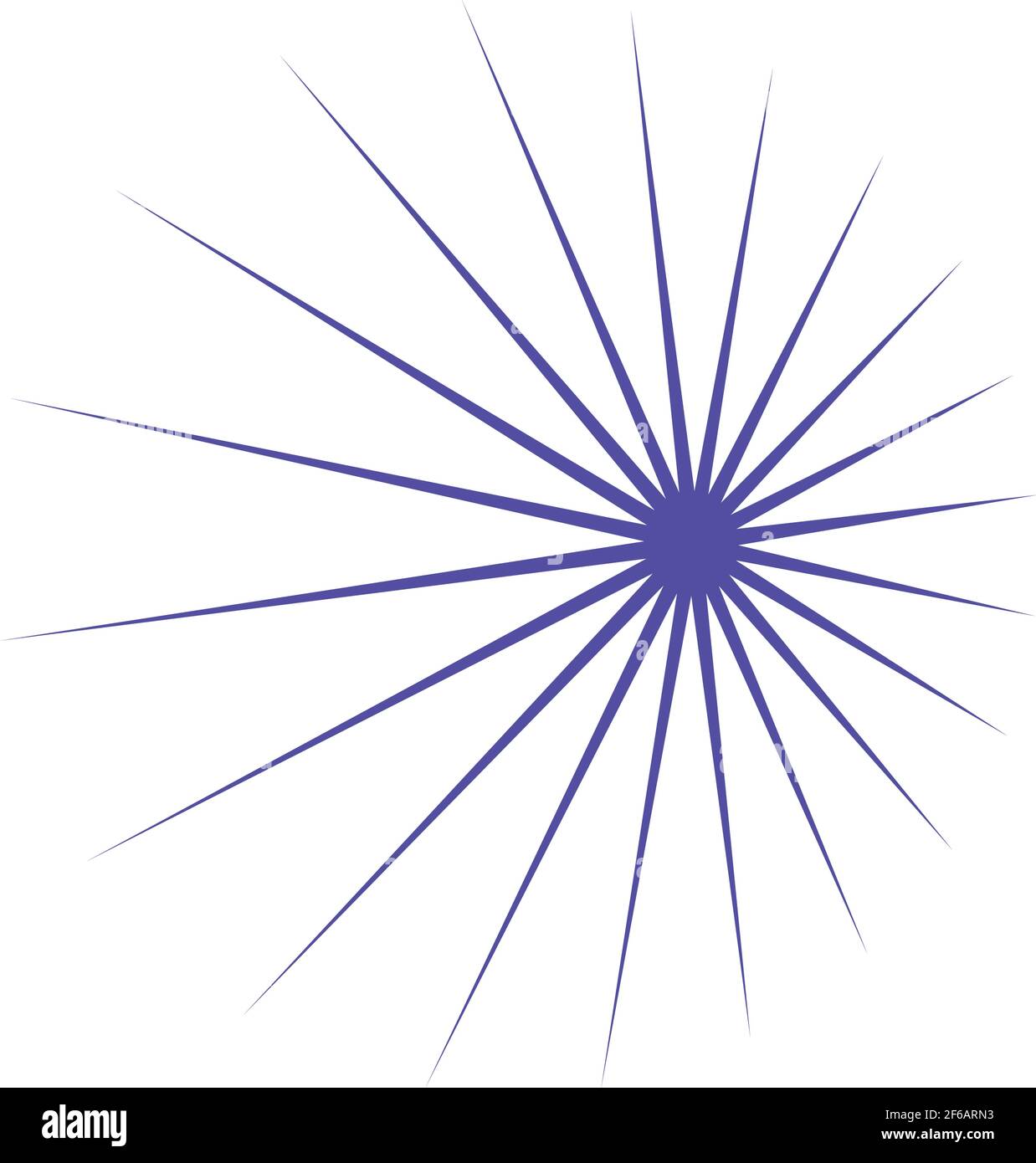 Star, starburst, sunburst icon, symbol. Radial shape, design element ...