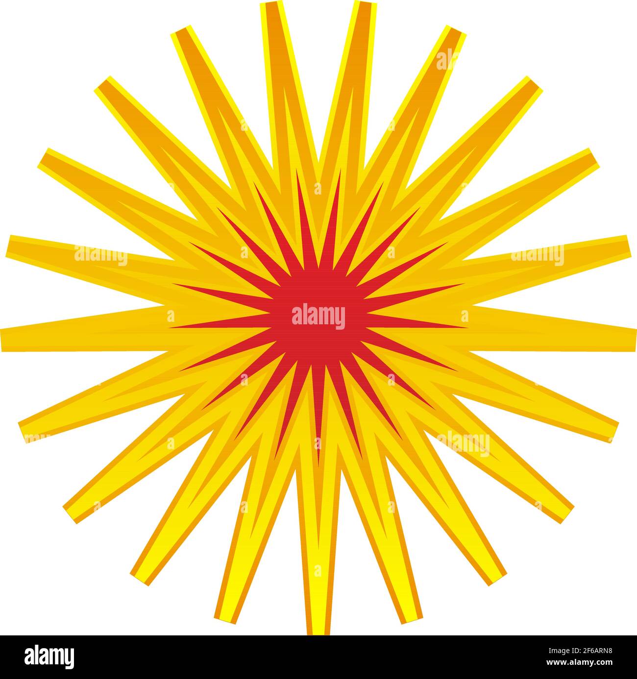 Star, starburst, sunburst icon, symbol. Radial shape, design element ...