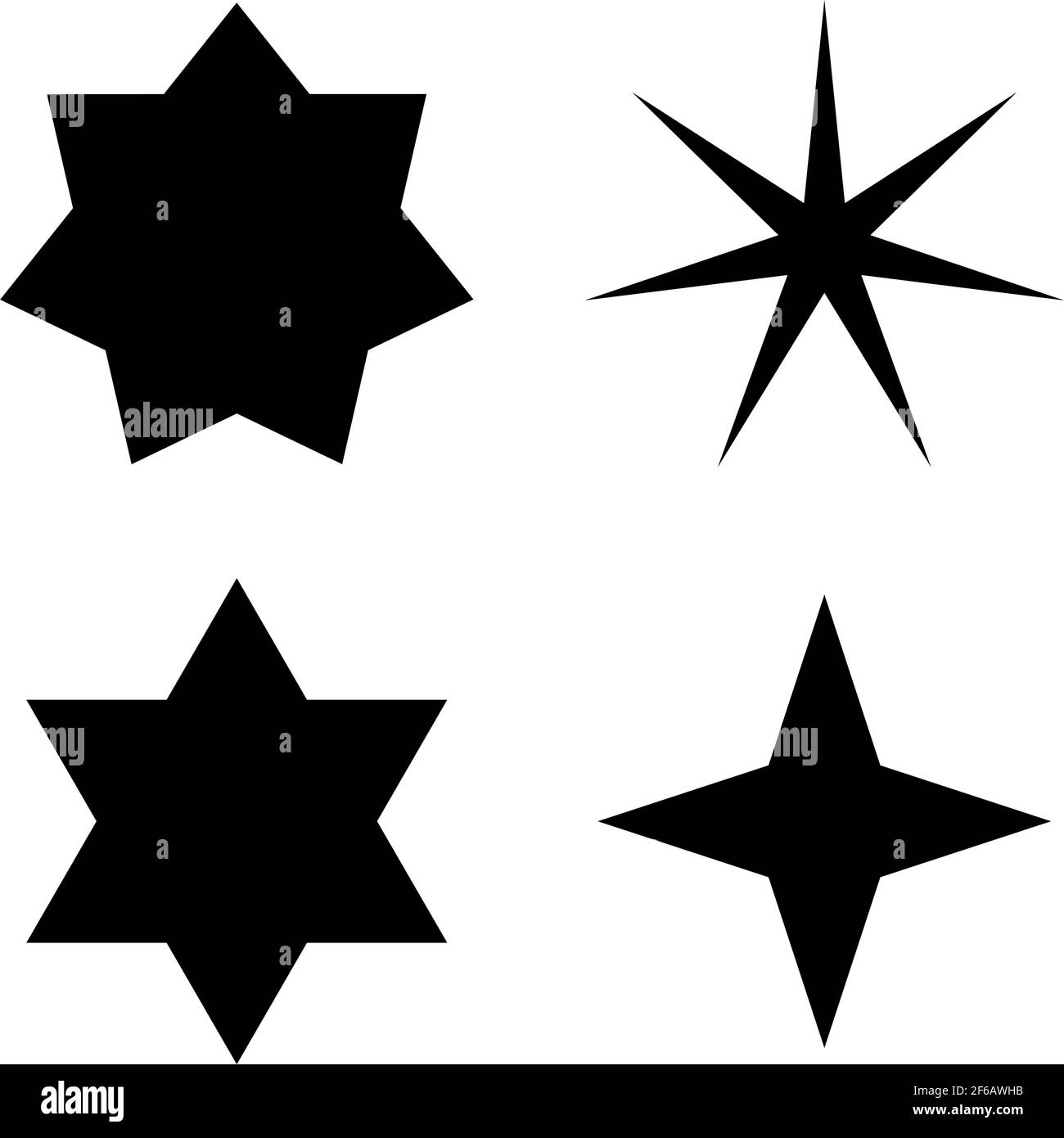 Star, starburst, sunburst icon, symbol. Radial shape, design element ...