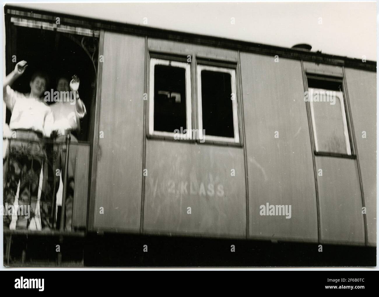 Travelers on the last train with Byvalla - Långshyttan rail Stock Photo ...
