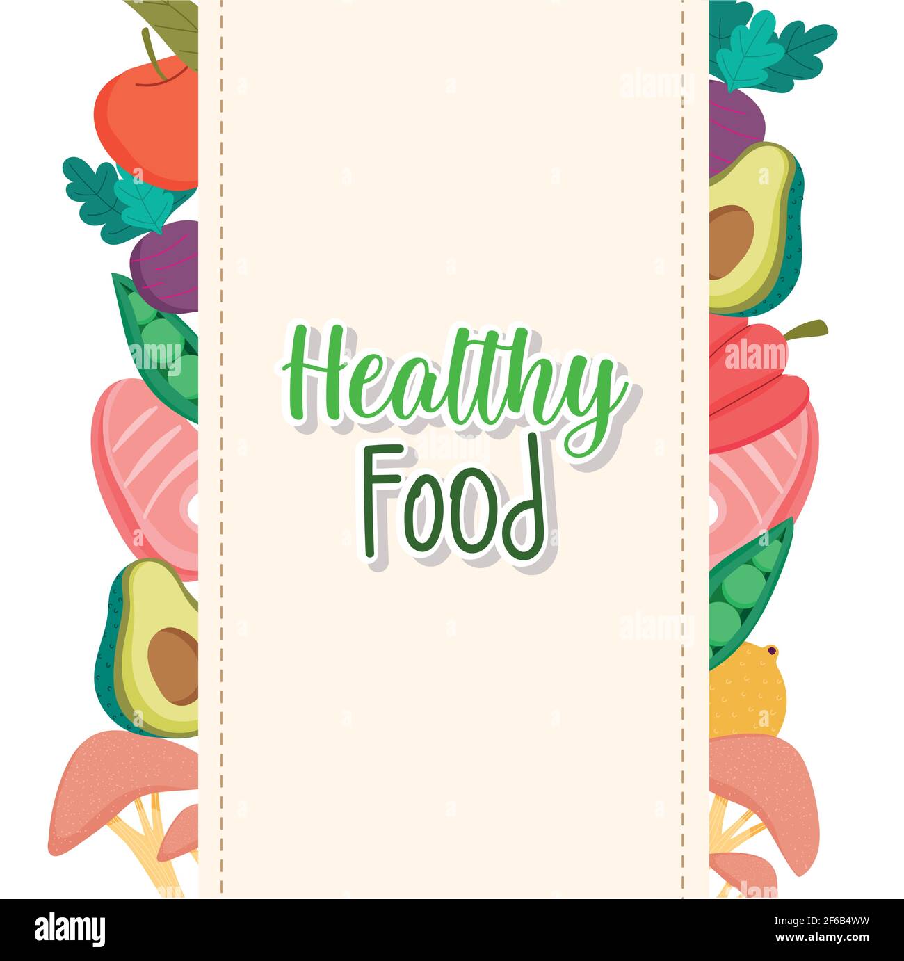 healthy food menu fruits vegetables Stock Vector Image & Art - Alamy