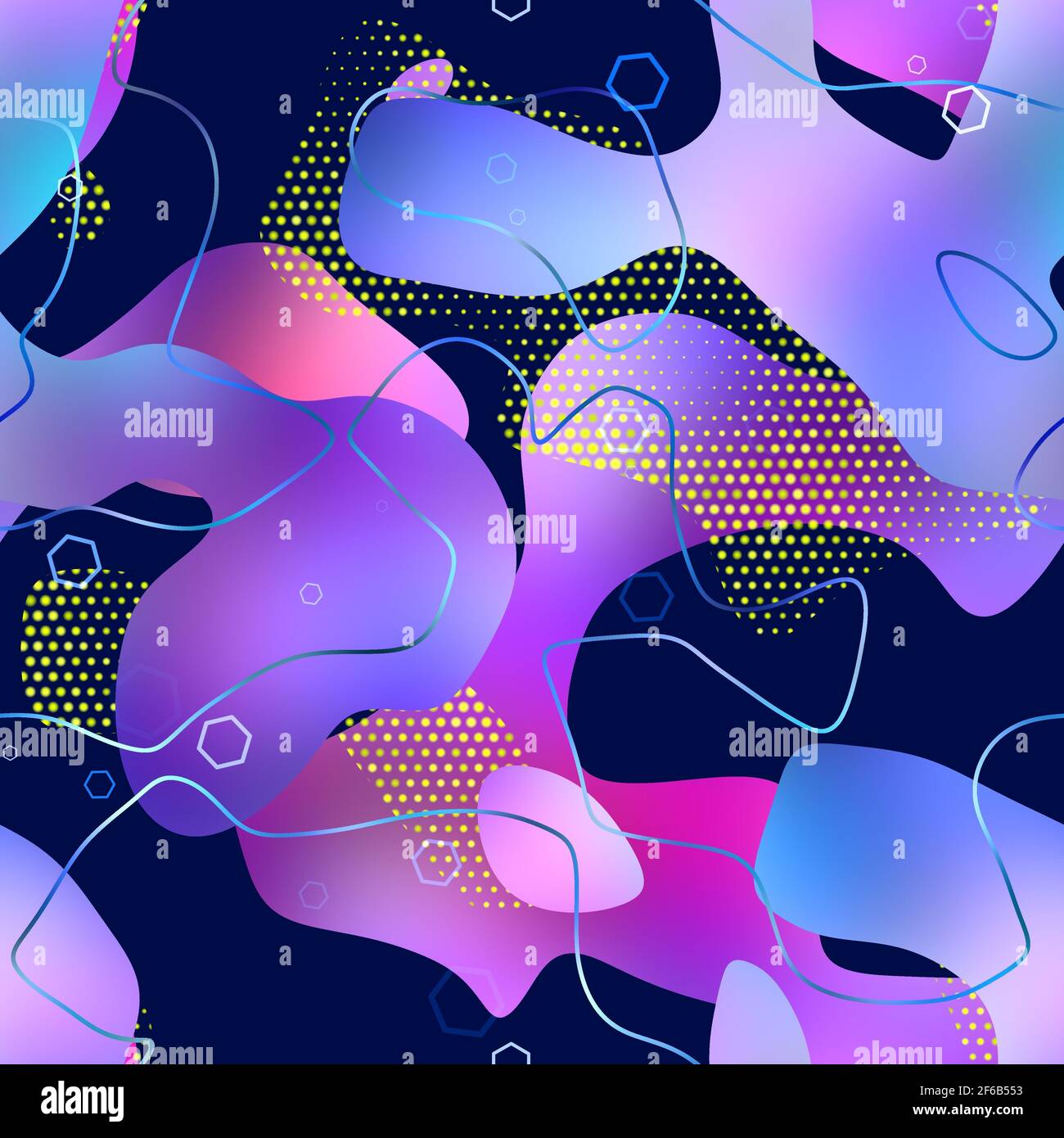 Seamless vibrant lava lamp liquid pattern design for print Stock Photo ...