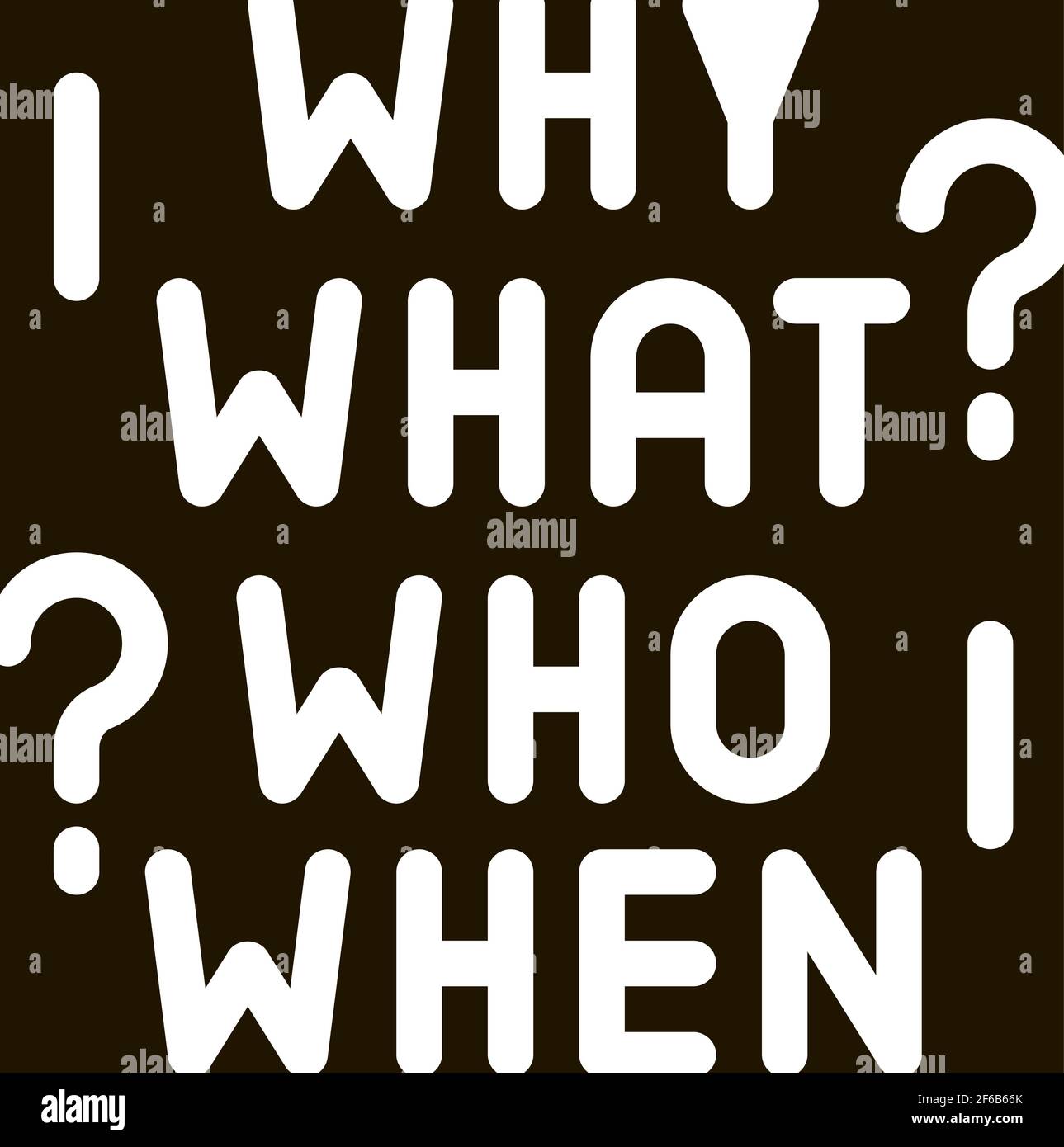 questions why what who when icon Vector Glyph Illustration Stock Vector ...