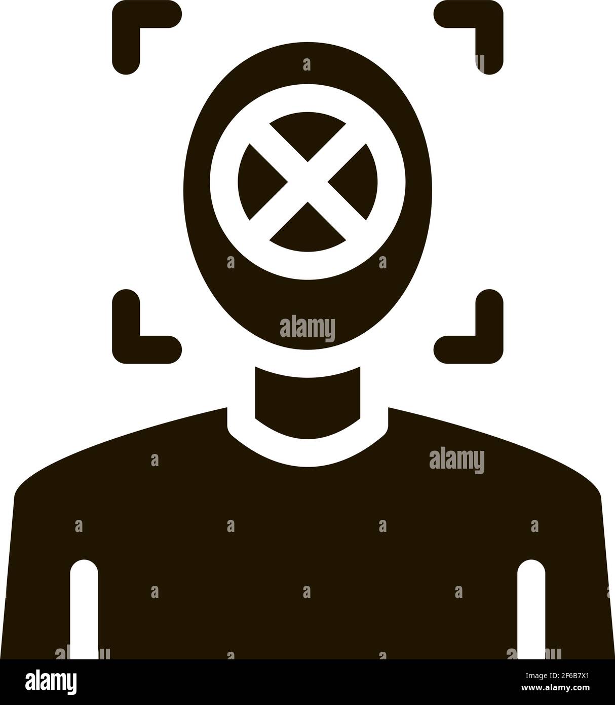 deepfake human silhouette icon Vector Glyph Illustration Stock Vector ...