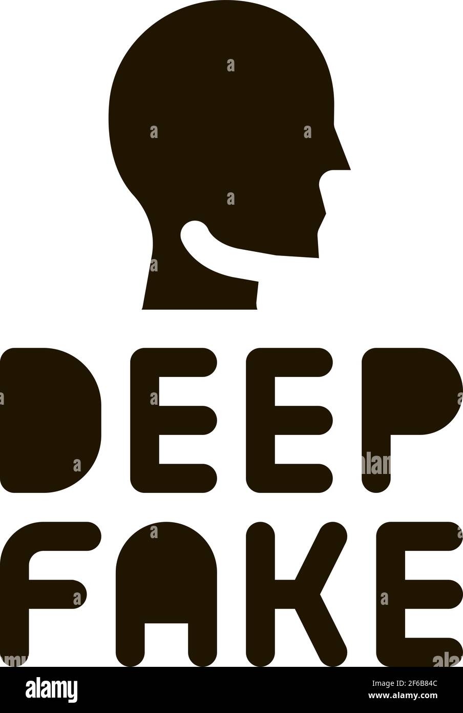 deepfake human face icon Vector Glyph Illustration Stock Vector Image ...