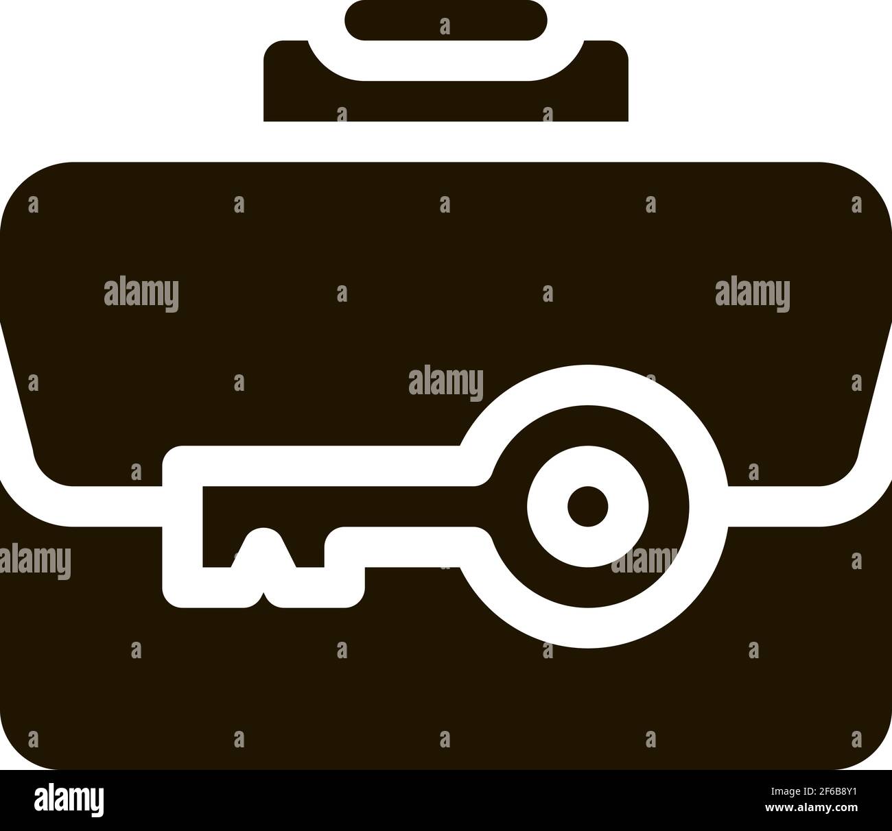 case and key icon Vector Glyph Illustration Stock Vector Image & Art ...