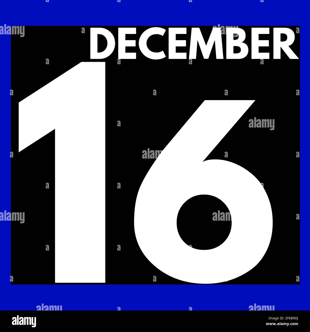 December 16 . Modern daily calendar icon .date ,day, month .calendar ...