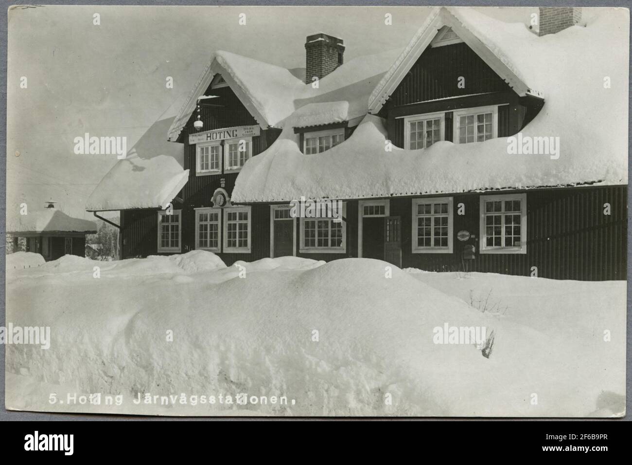Hoting station with snow Stock Photo - Alamy