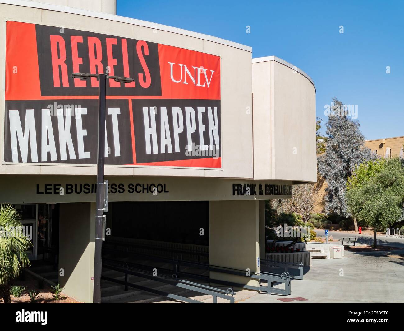 Las Vegas, MAR 30, 2021 - Sunny exterior view of the Lee Business School in  UNLV Stock Photo - Alamy