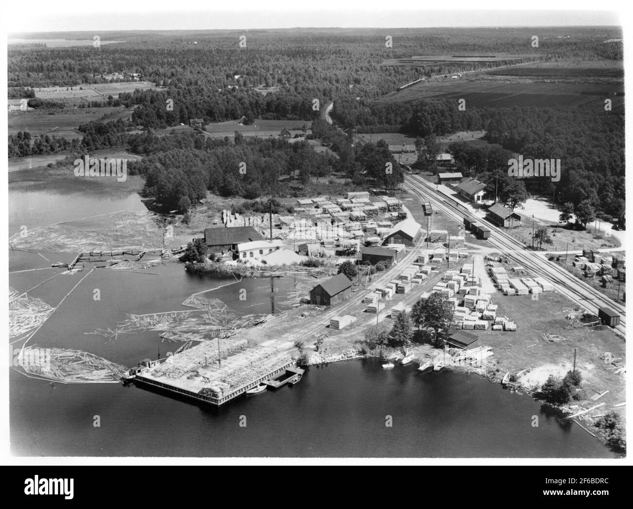 Aerial view of Bolmen Stock Photo - Alamy