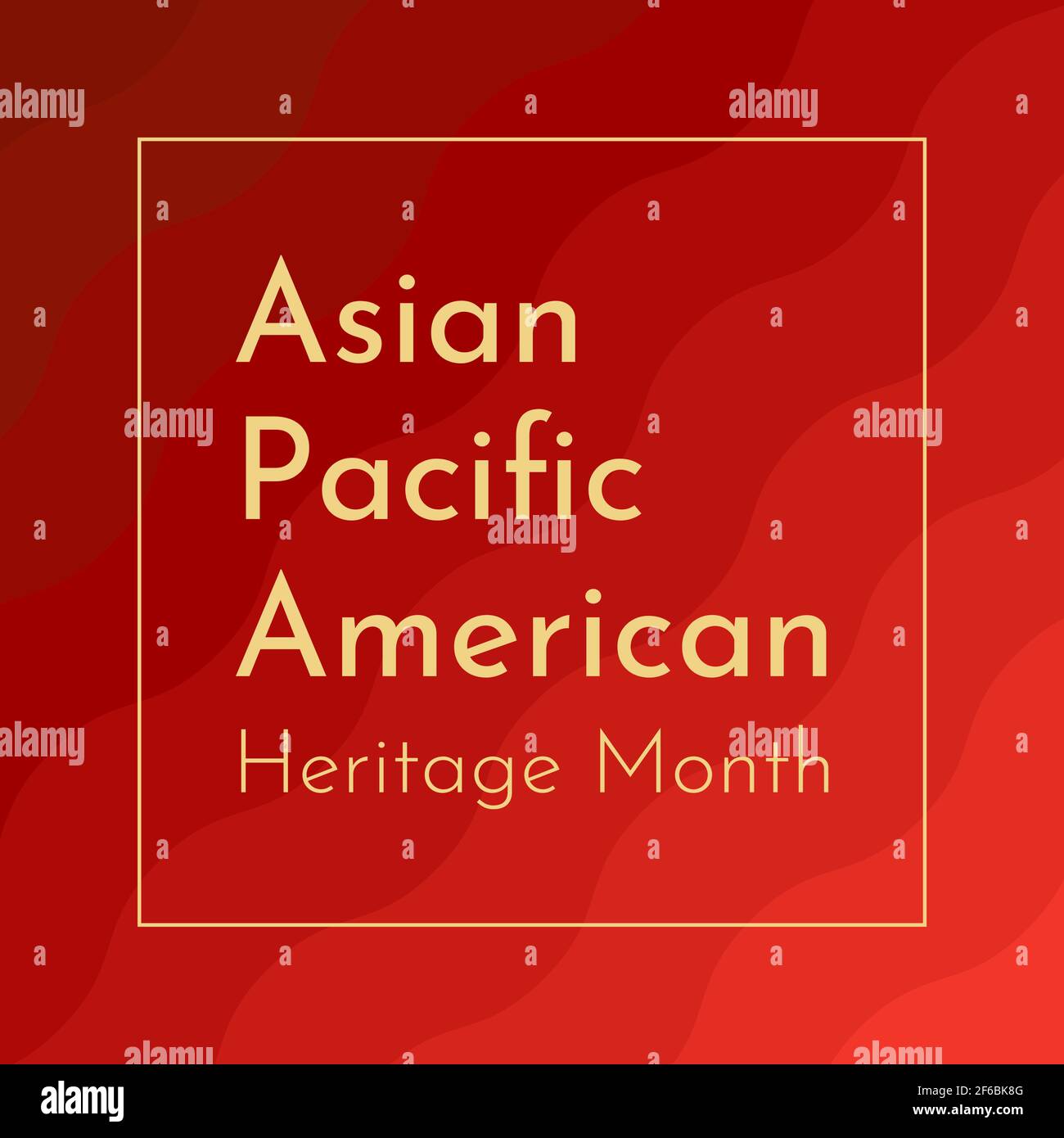 Vector illustration with red wavy background. Text - Asian Pacific American Heritage Month. Celebration of their history, culture and achievements. Fr Stock Vector