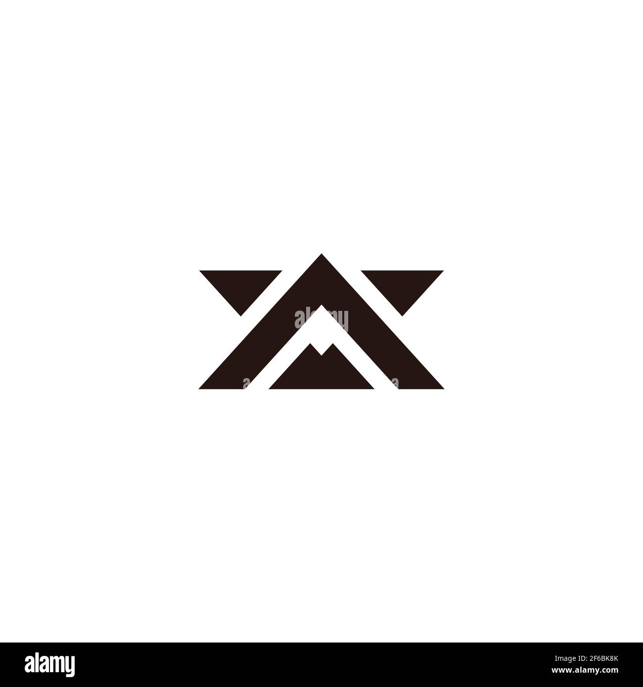 letter am abstract simple triangles geometric logo vector Stock Vector