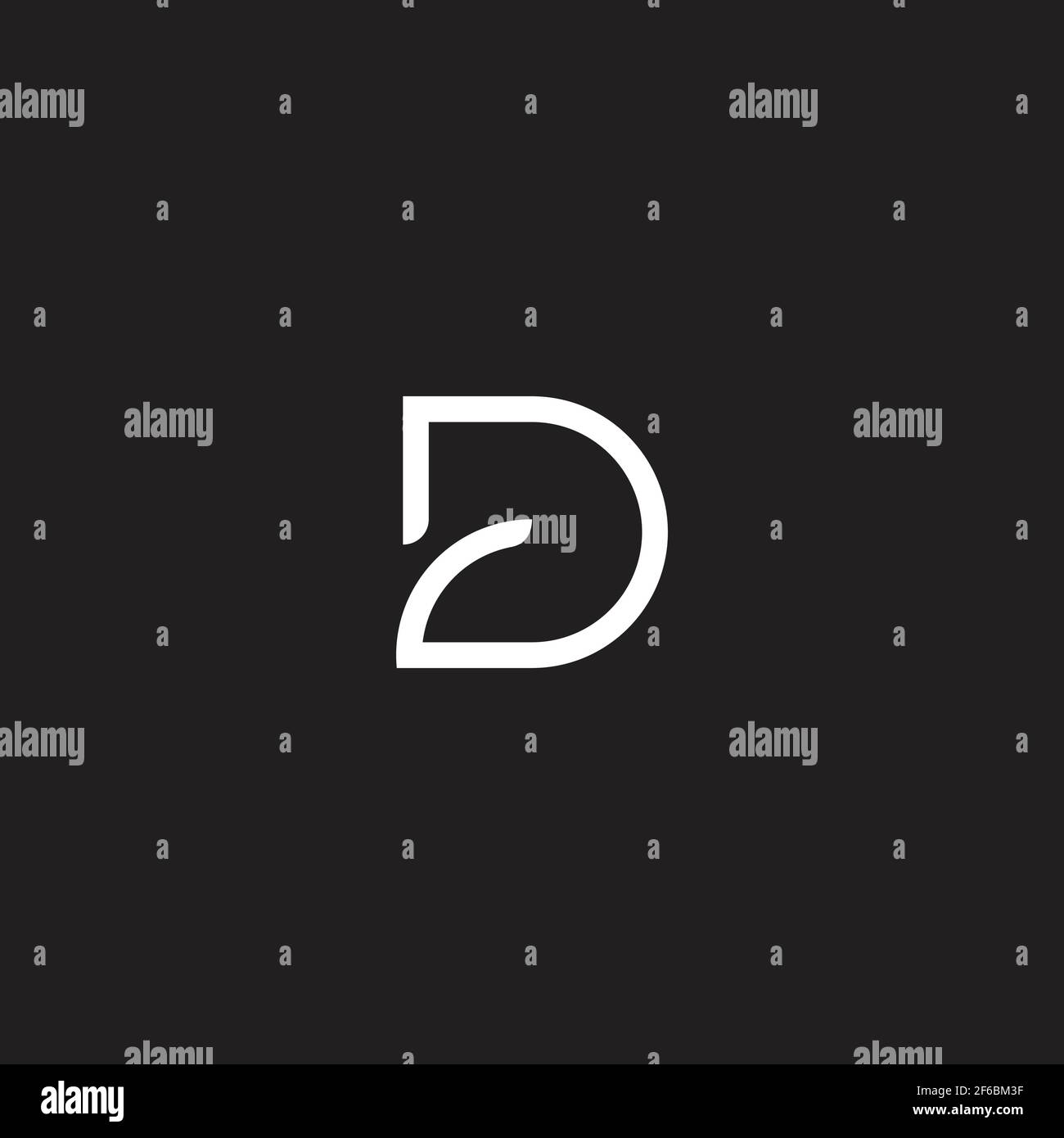 abstract letter dg simple geometric line logo vector Stock Vector