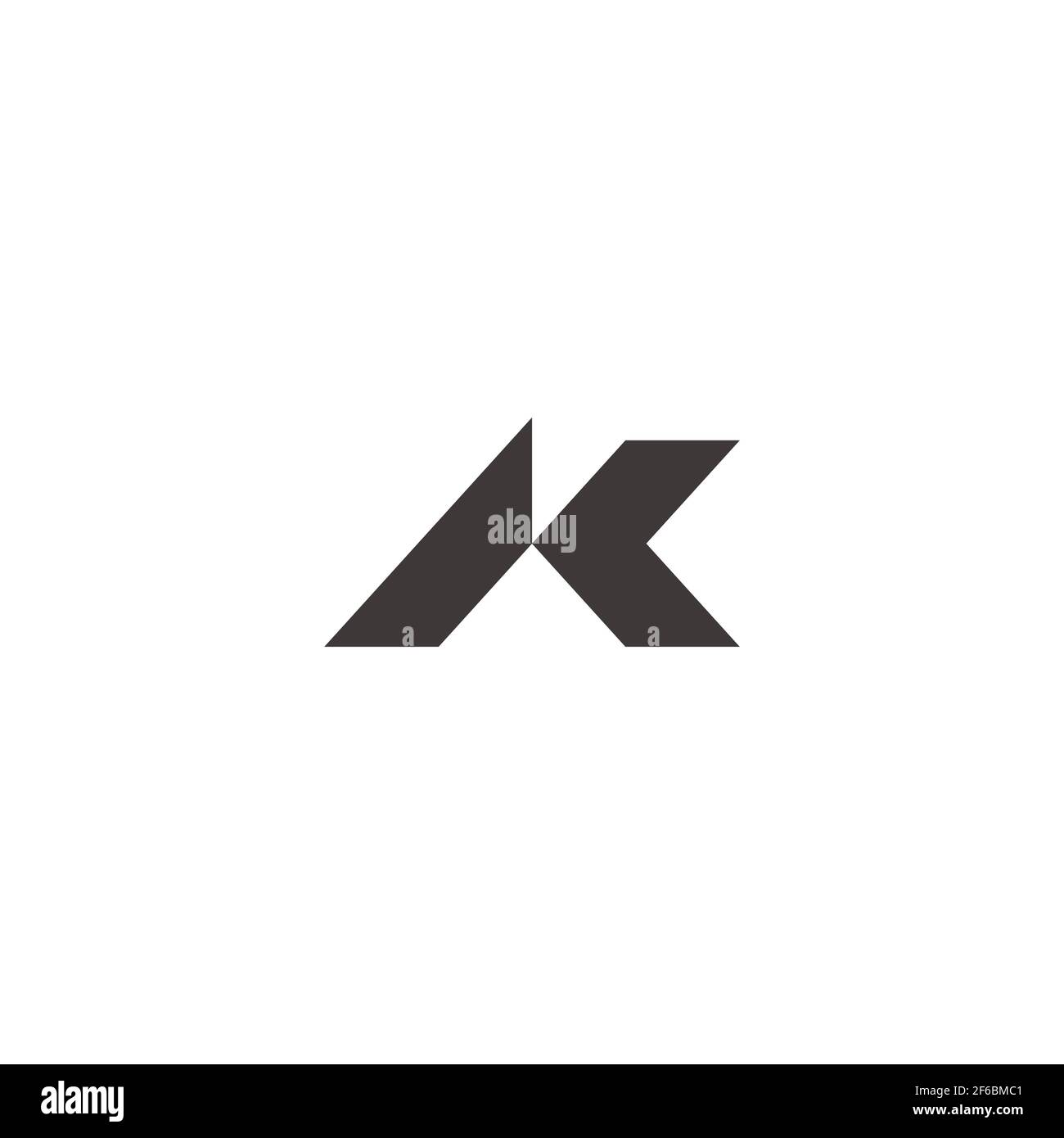 letter ak motion arrow geometric monogram logo vector Stock Vector