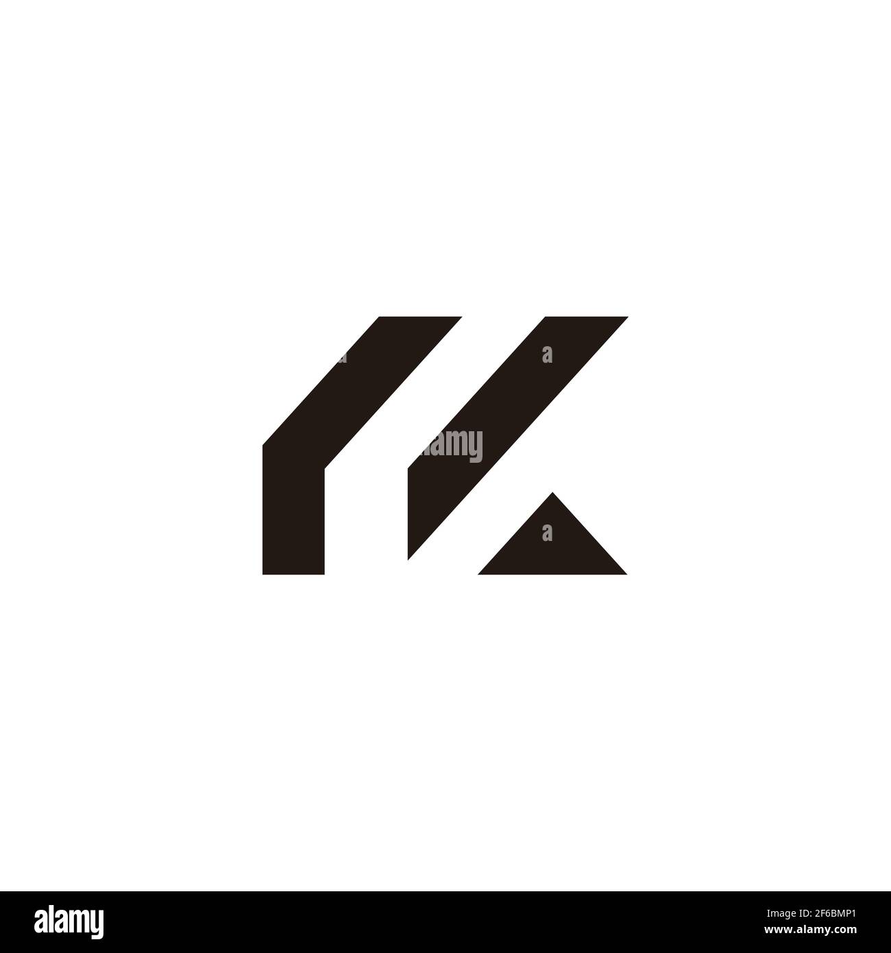 letter rk simple geometric linear logo vector Stock Vector