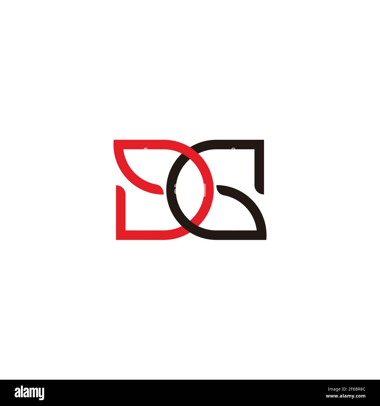 letter eg linked colorful geometric logo vector Stock Vector