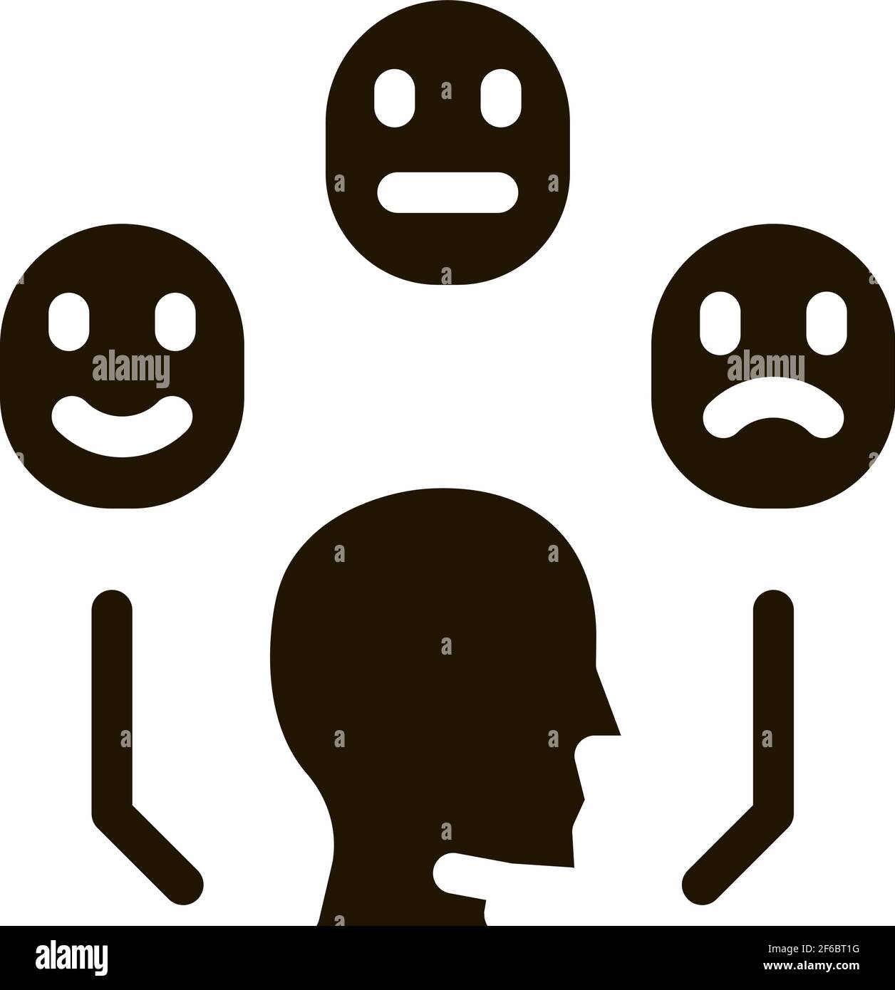 positive neutral negative human feedback icon Vector Glyph Illustration ...