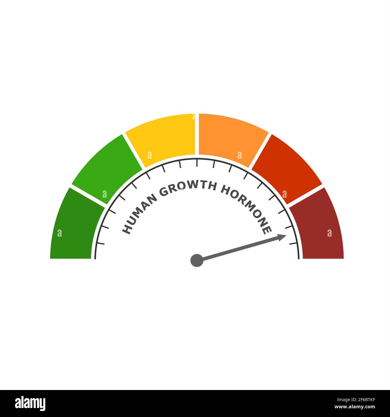 Gradient scale. Growth hormone level measuring device icon. Sign ...