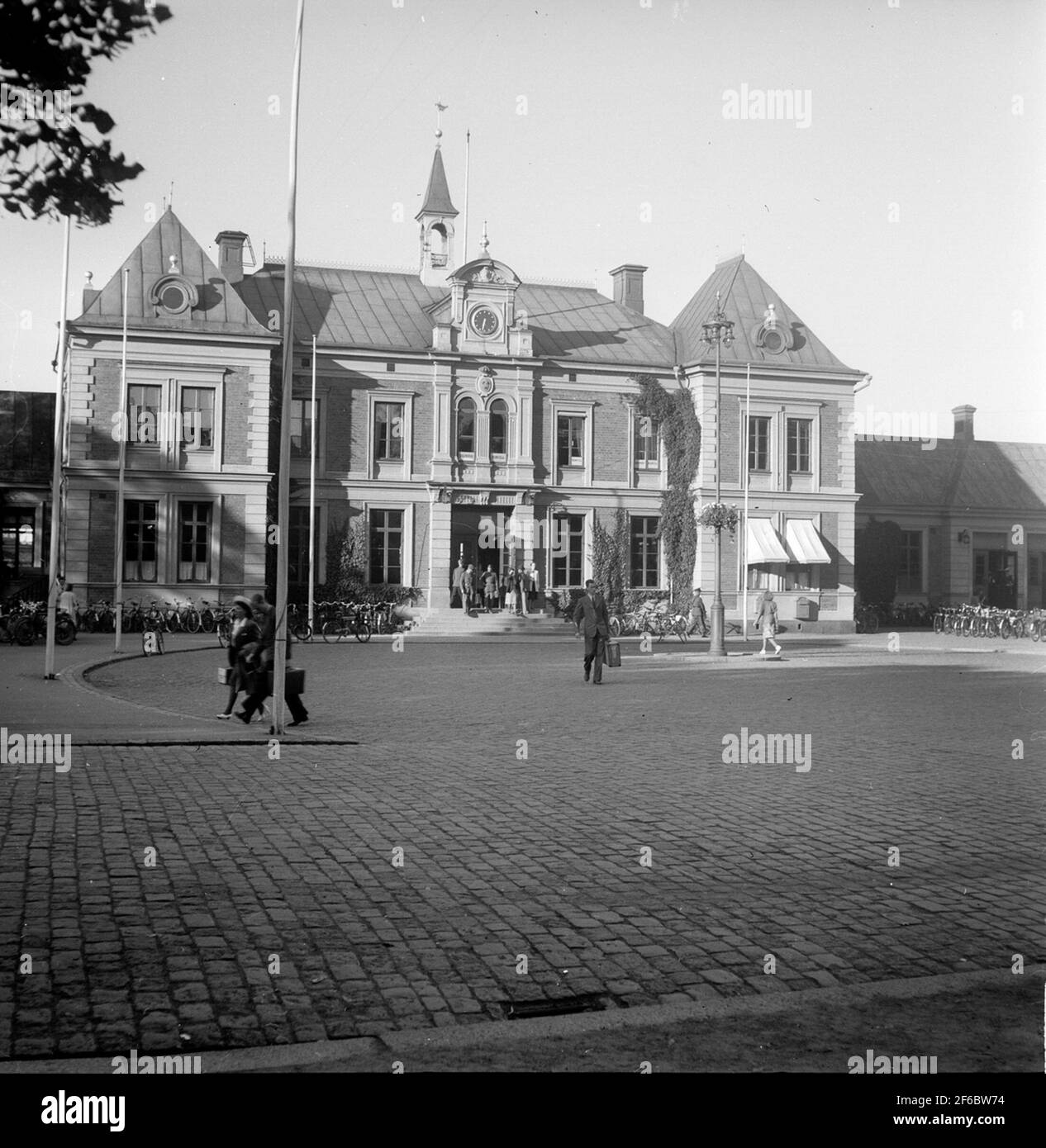 Stationhouse photographed from the street side. Linköping Station was ...
