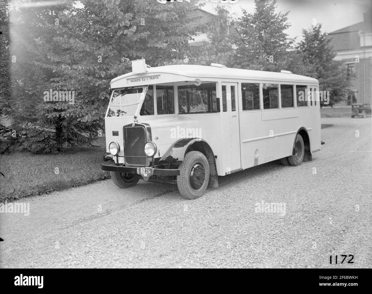 At least two Tidaholm buses to Brickbacken-Mellringe. These buses were delivered to AB Omnibus in Örebro who conducted city traffic in Örebro where said line was included. The company was started in 1922 by Bengt Gilmark and John Tjernvik to run by Gilmark after a few years. In 1938, the company was sold to Knut Oskar Gustavson who retained the company name since he in turn selling city traffic to Örebro city in 1947. On one of the buses on these pictures, there is advertising for the insurance company Ocean. This company was also driven by Gilmark. The images should be placed under Örebro Cou Stock Photo