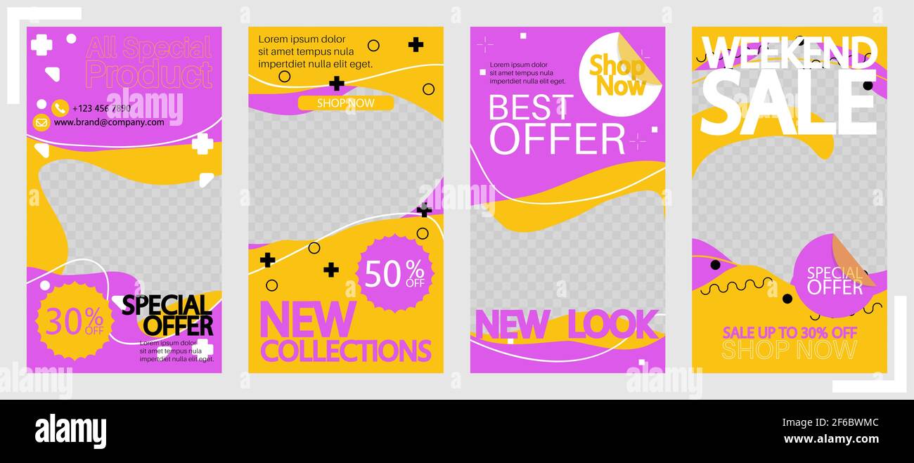 Sale banner, special social media post. Editable vector templates for