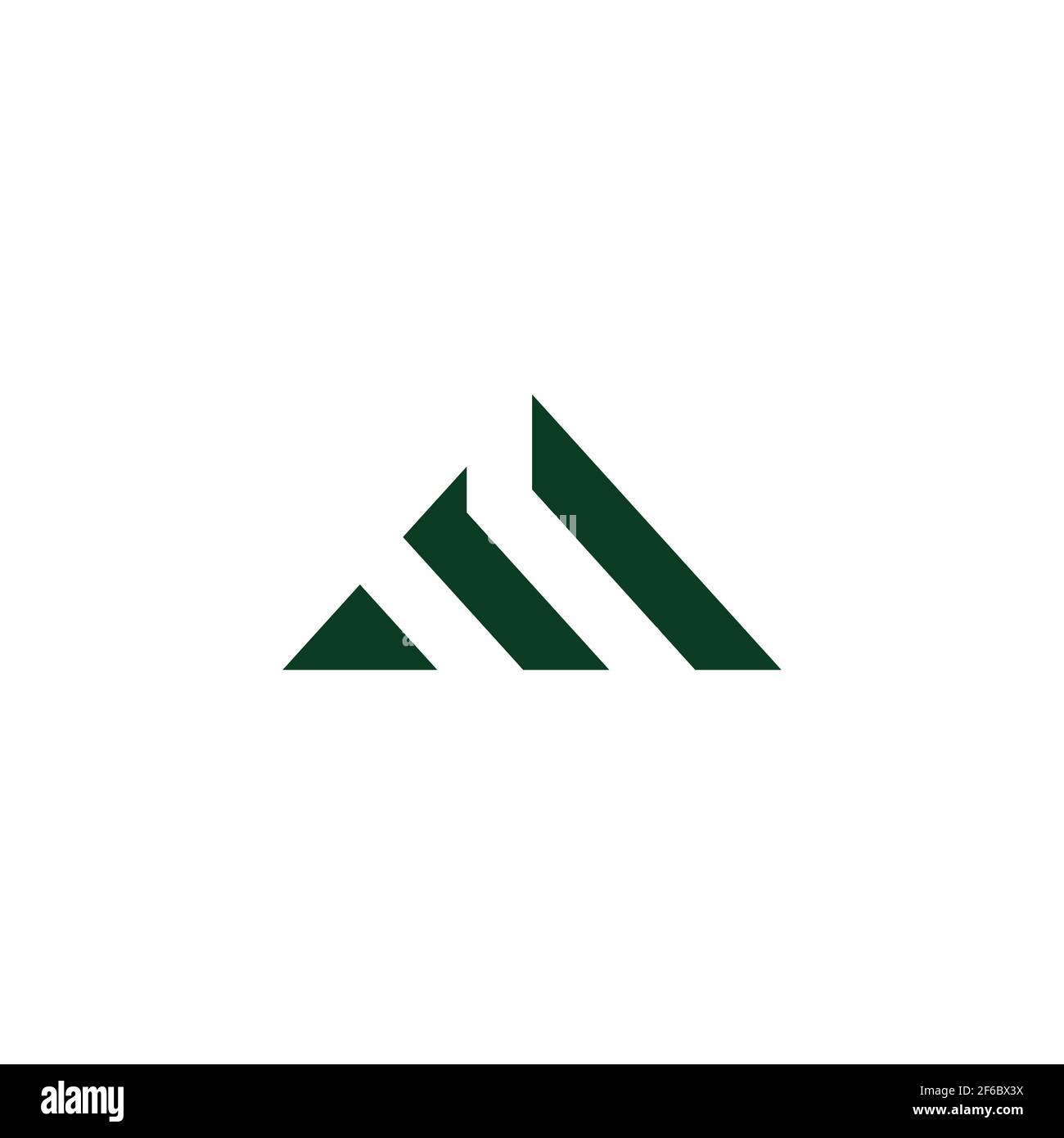 triangle green mountain motion geometric simple design logo vector ...