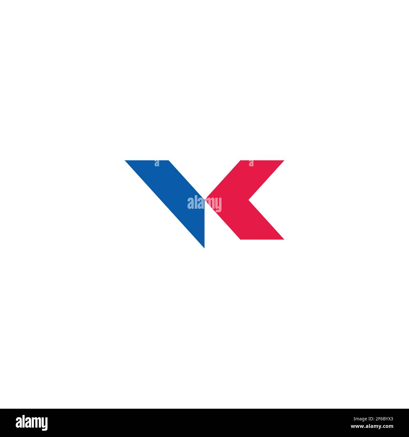 letter vk motion arrow geometric colorful logo vector Stock Vector ...