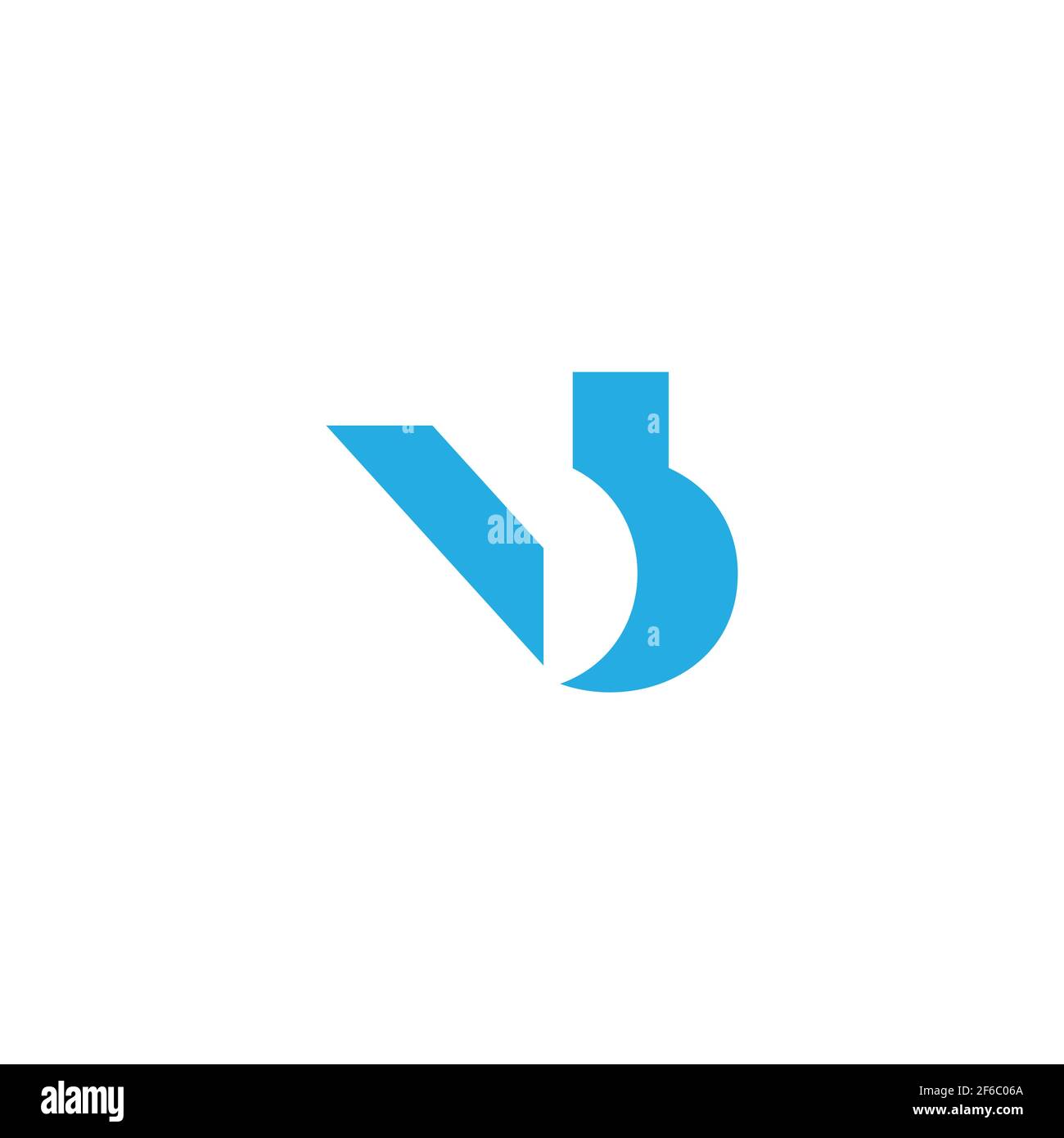 letter vd simple link geometric line logo vector Stock Vector