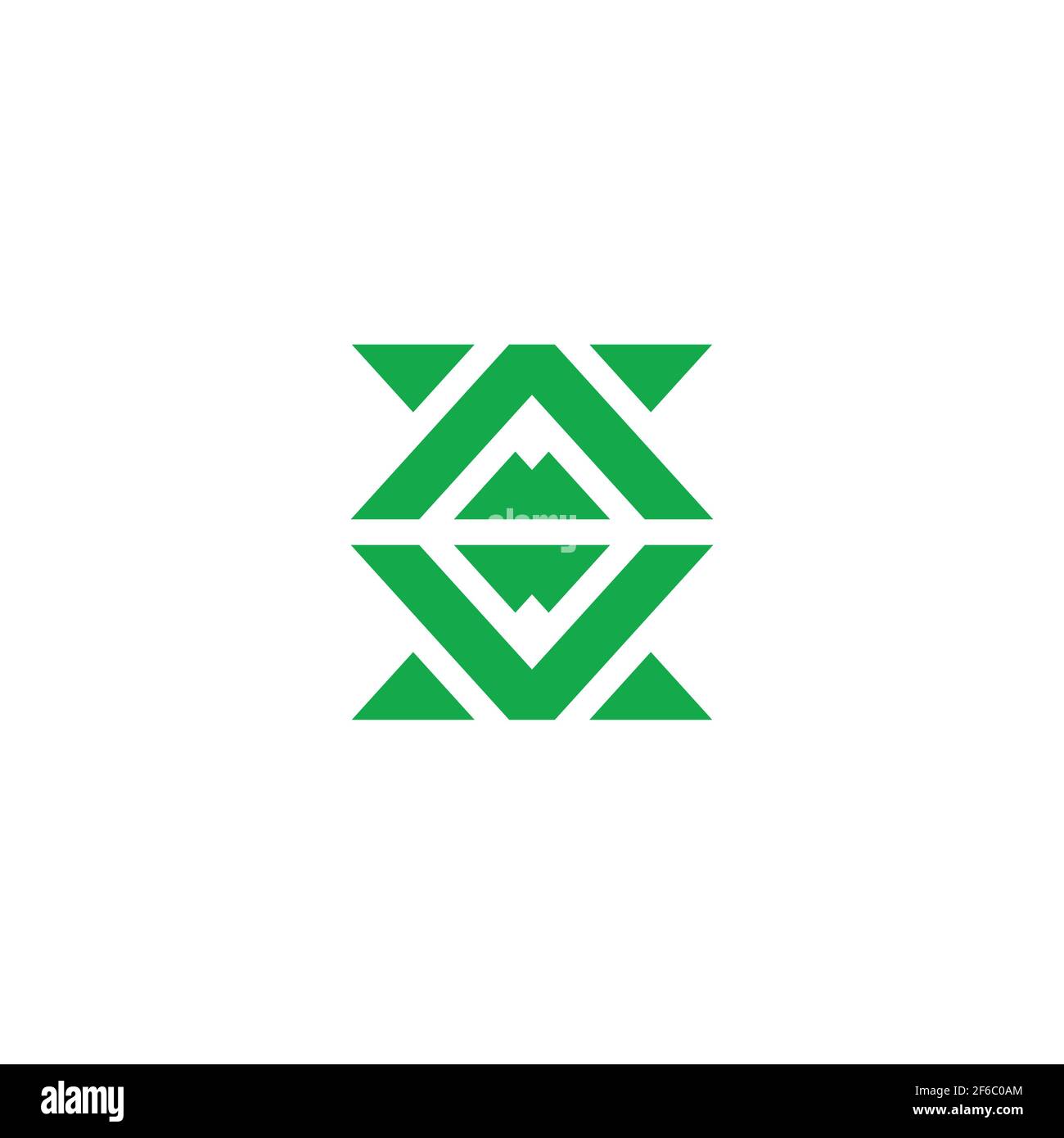 abstract green mountain mosaic geometric vector Stock Vector