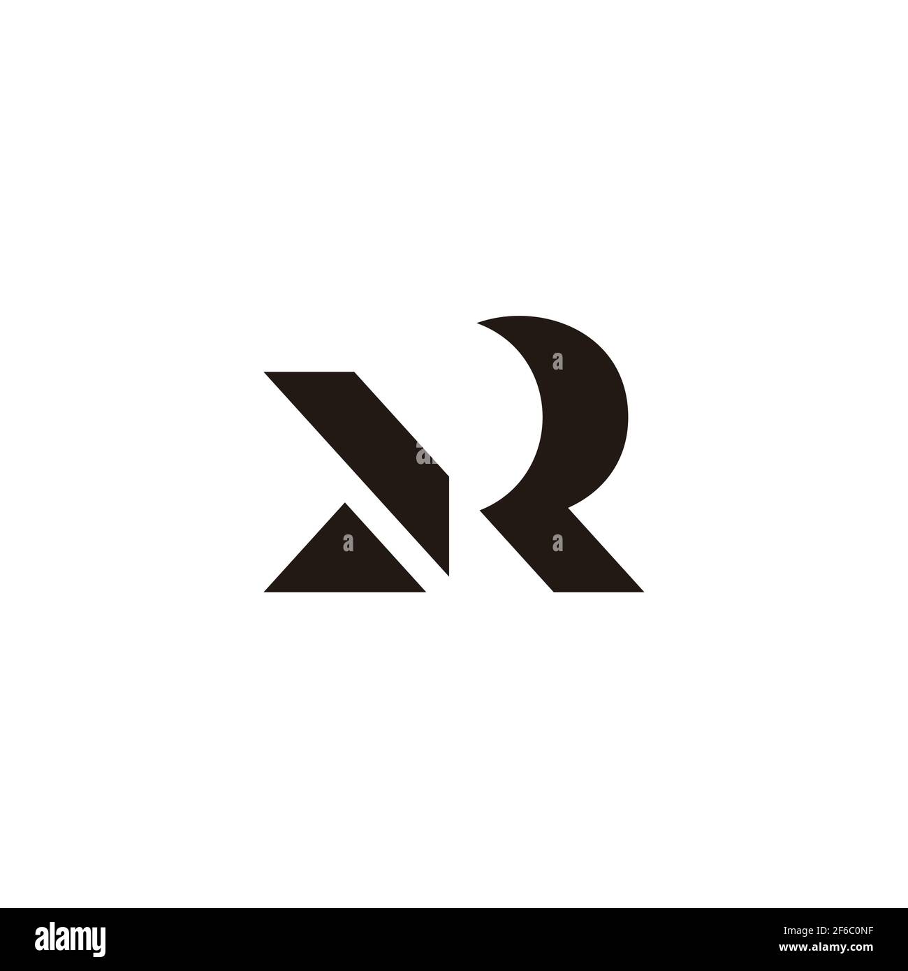 abstract letter mr motion dynamic simple line logo vector Stock Vector