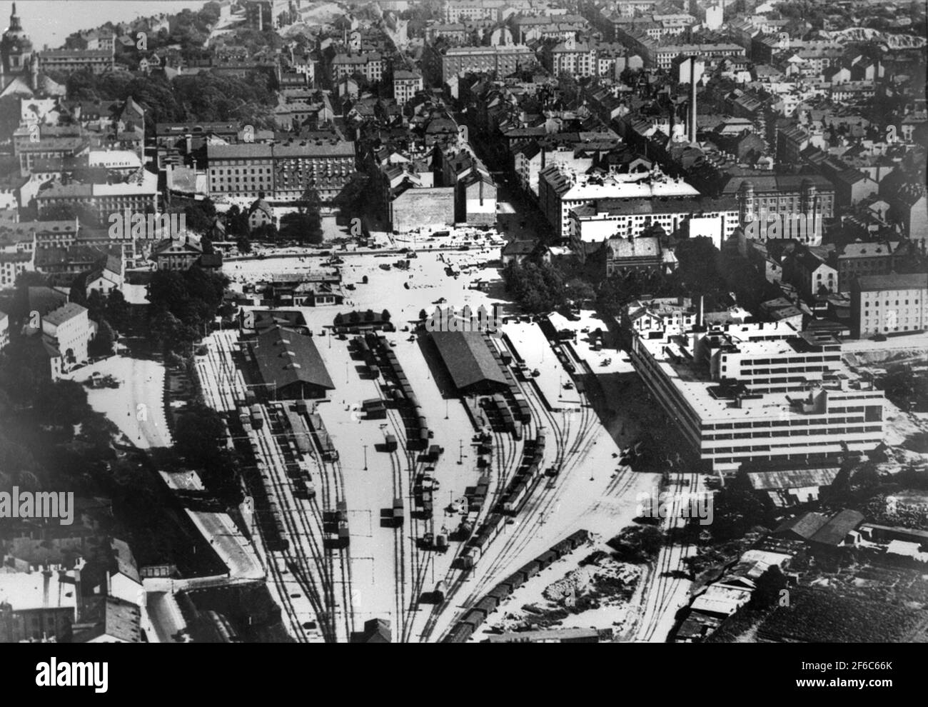 Aerial view of South Station Stock Photo - Alamy