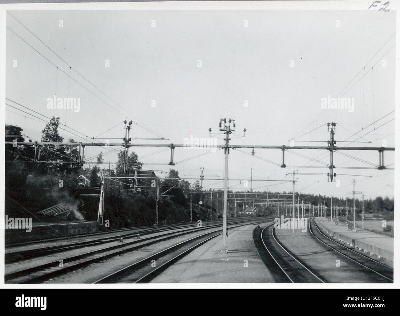 Station area in Järna Stock Photo Alamy