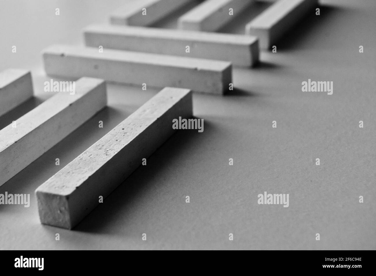 White chalk marker. Design, geometry, abstract, minimalism, background. Stock Photo