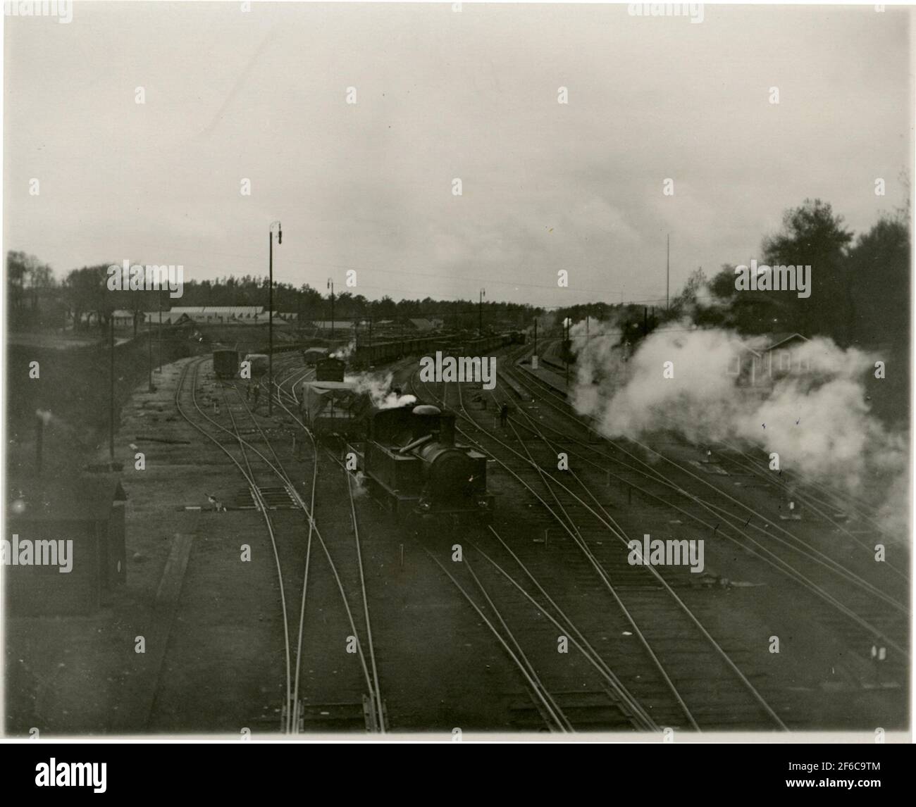 Tomteboda. The state's railways, sj. The buildings in the background ...