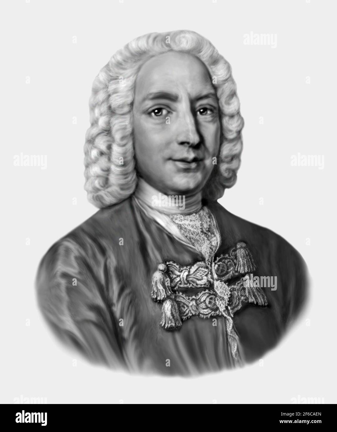 Daniel Bernoulli 1700-1782 Swiss Mathematician Physicist Stock Photo