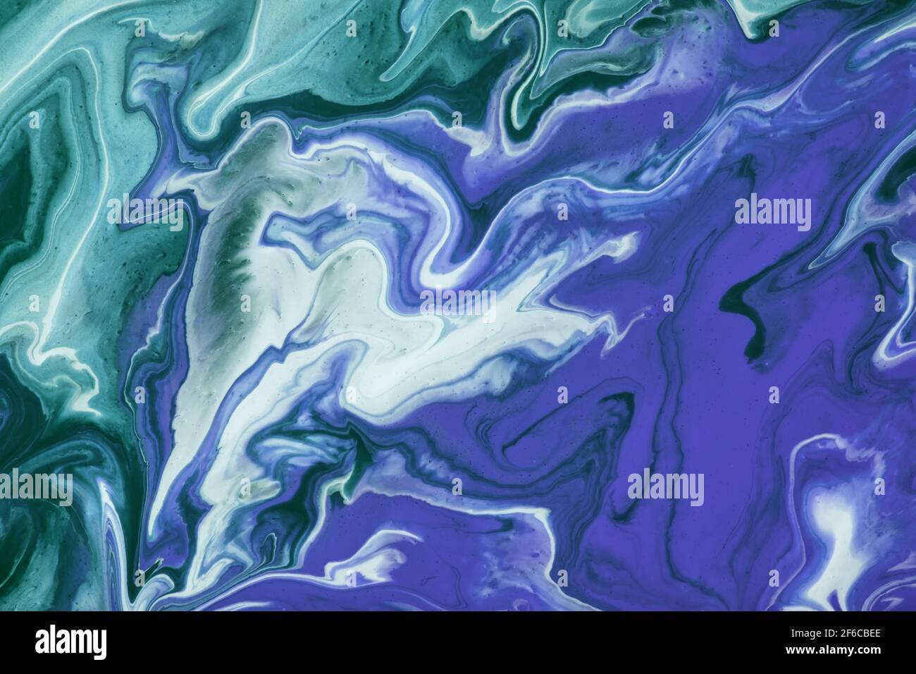 Abstract fluid art background navy blue and green colors. Liquid marble.  Acrylic painting on canvas with white lines and gradient. Alcohol ink  backdro Stock Photo - Alamy