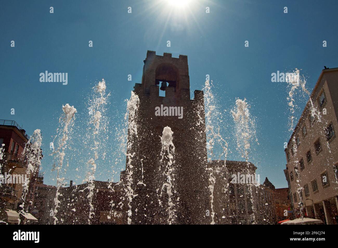 San Cristoforo Tower, Oristano, Sardinia, Italy, Europe Stock Photo