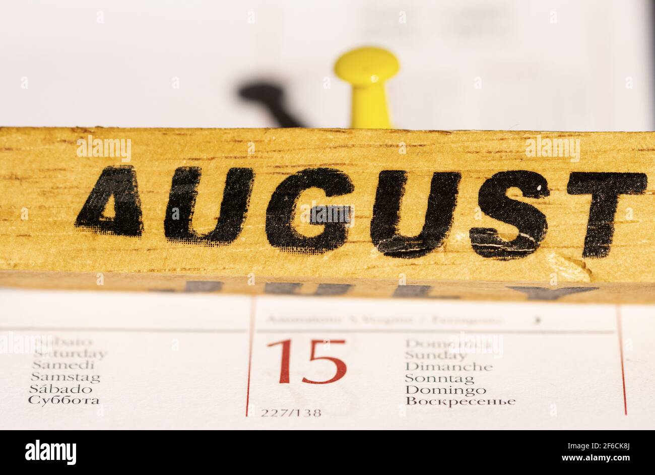 august 15 holiday and summer symbol Stock Photo