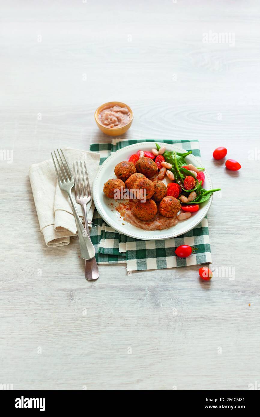 Seitan meatballs hires stock photography and images Alamy