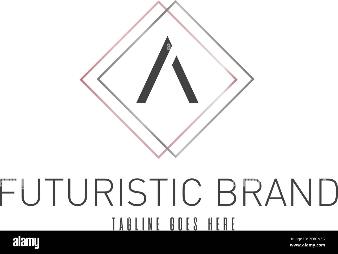 Modern Elegant Silver Rose Gold Geometric Letter A Logo Vector Template ...