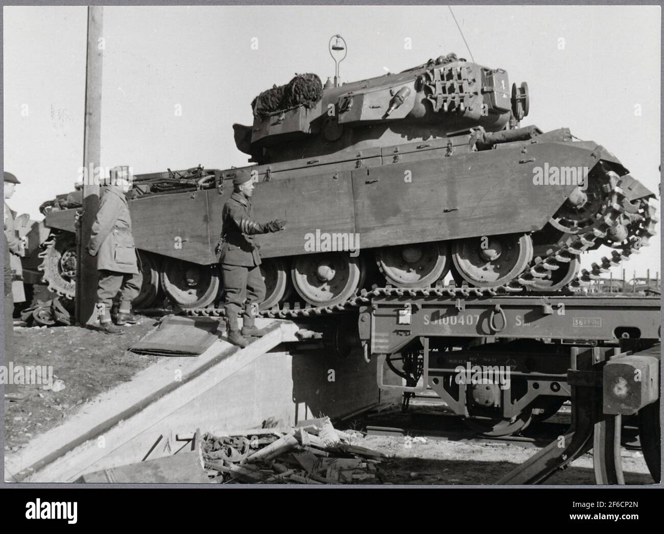 The state's railways, SJ SDU 100407 open freight trolley. Tank 81 ...