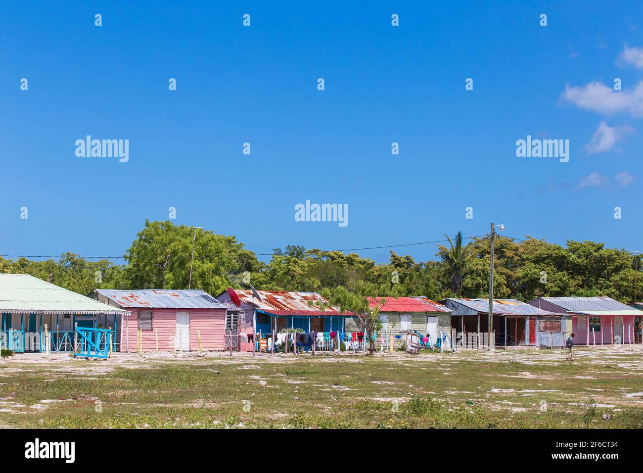 Dominican Republic, Punta Cana, Parque Nacional del Este, Saona Island, Mano Juan, a picturesque fishing village Stock Photo