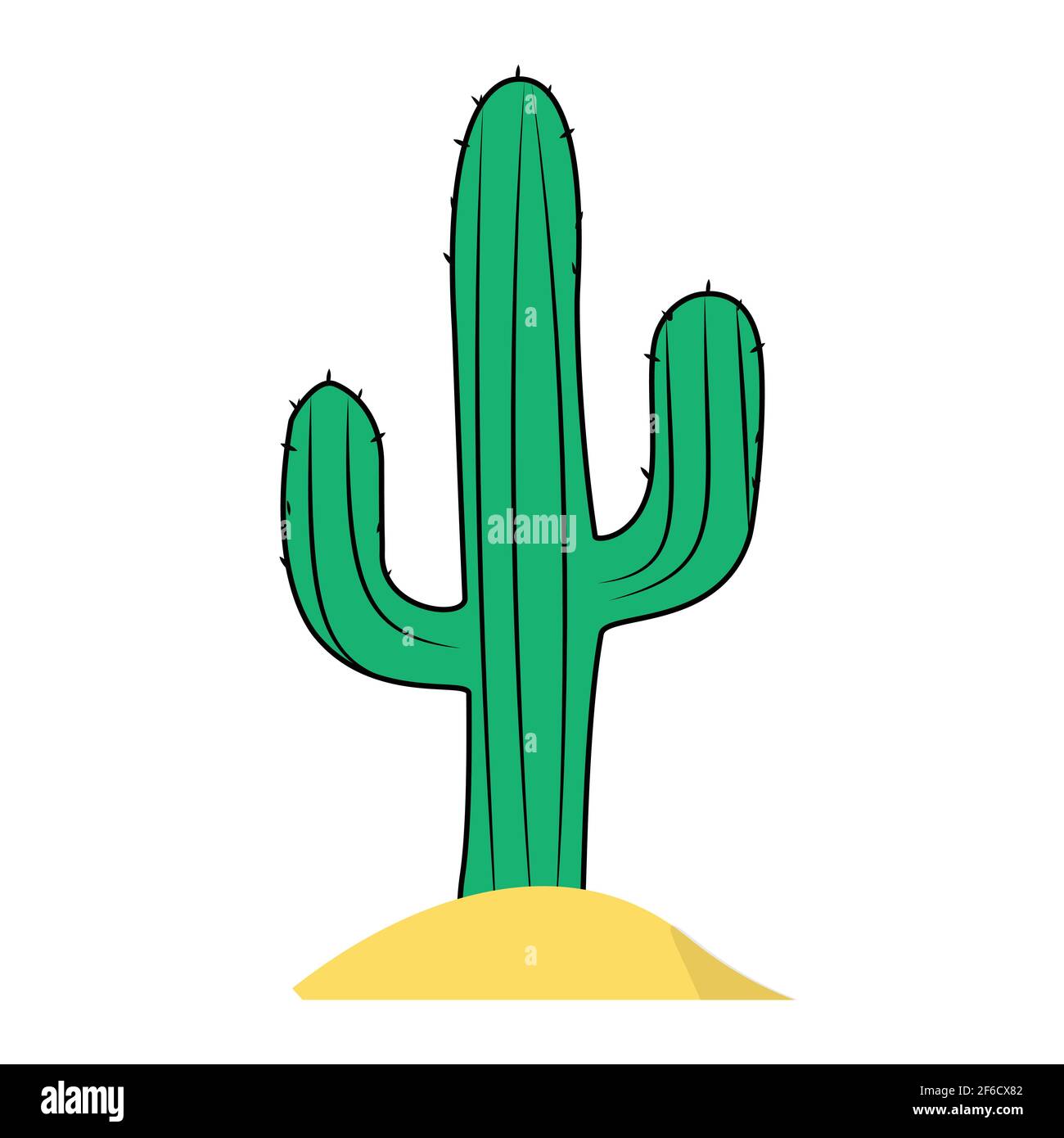 Cactus isolated on white background Stock Vector Image & Art - Alamy
