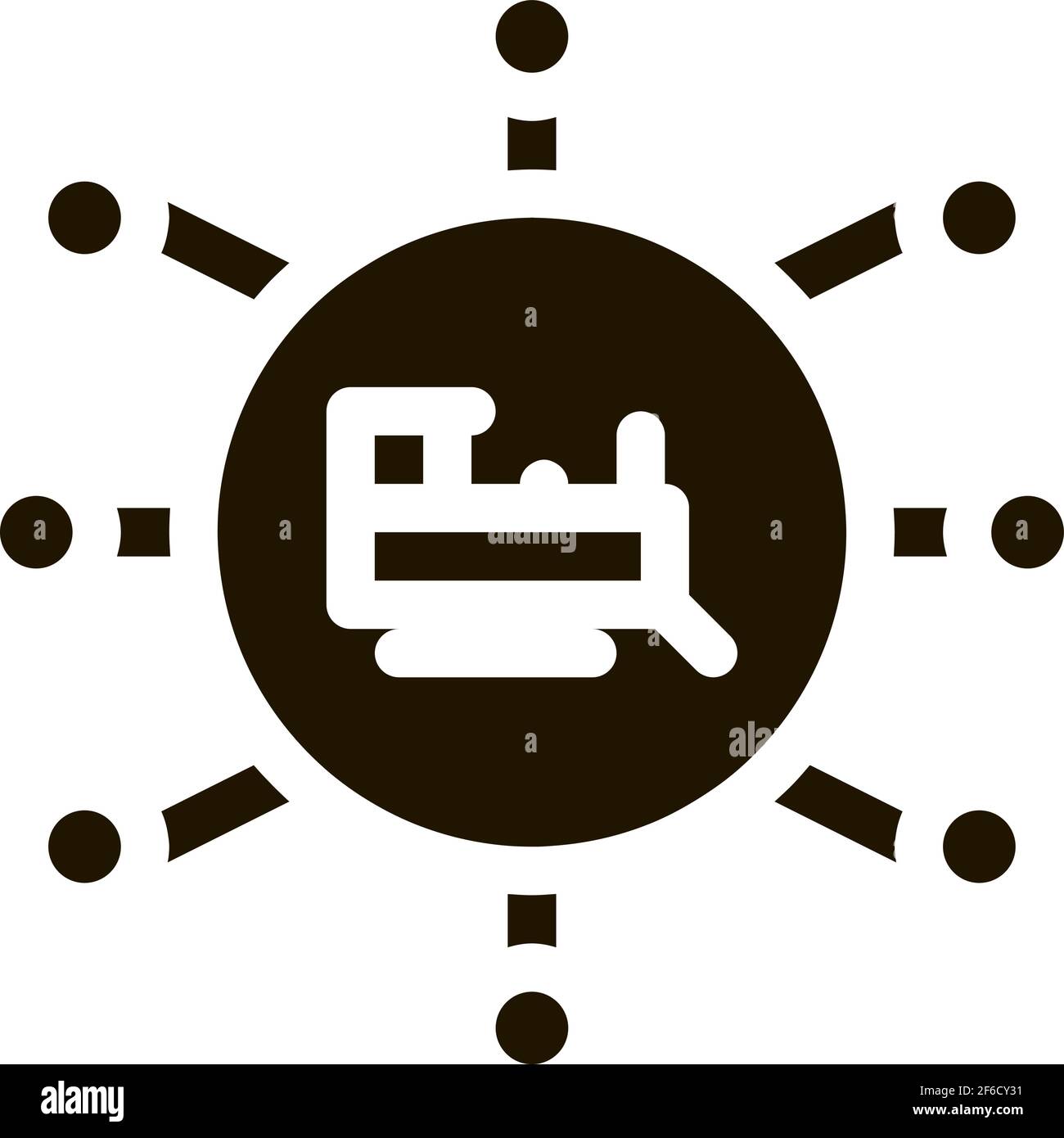 train direction icon Vector Glyph Illustration Stock Vector Image & Art ...