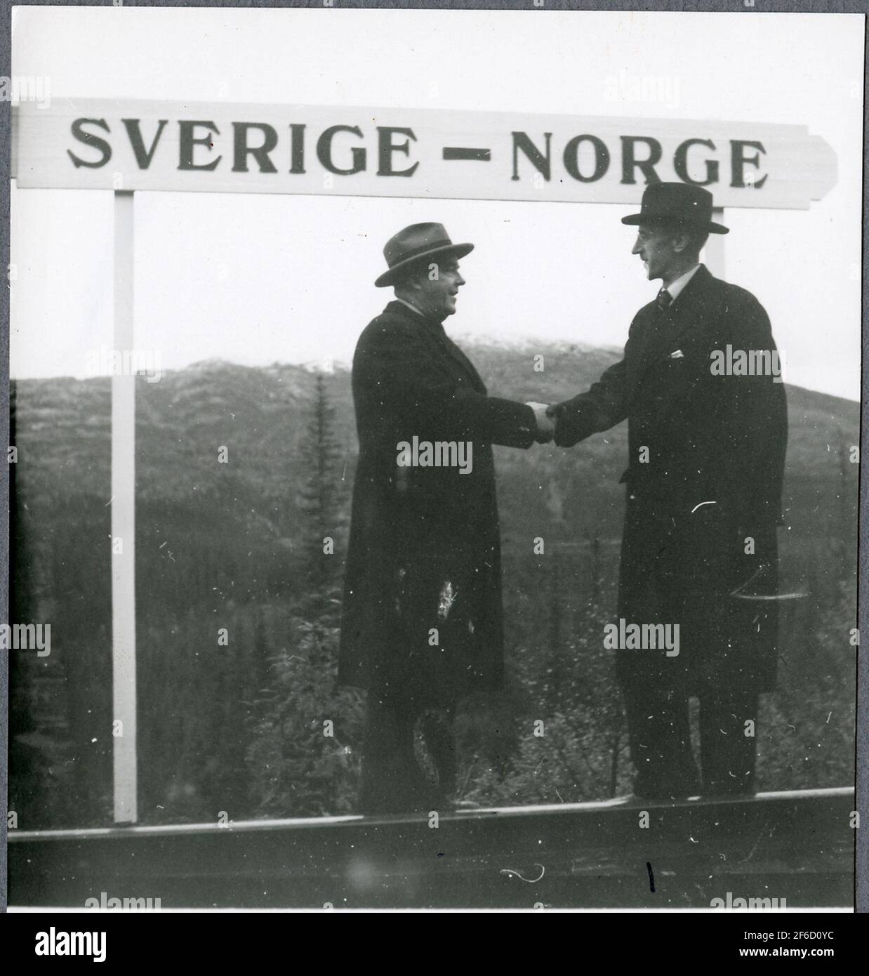 From the inauguration of the electrification Järpen - Storlien at the Norwegian / Swedish border. Stock Photo